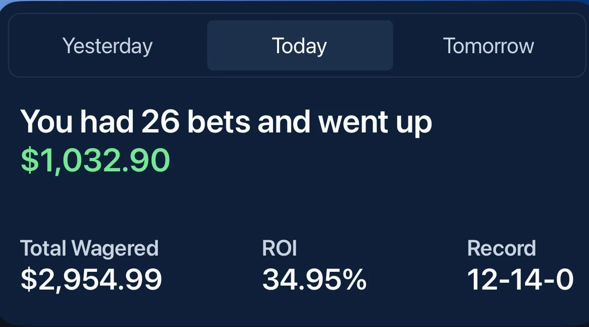Alex's winning bet