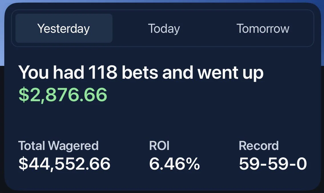 Matt Downs's winning bet