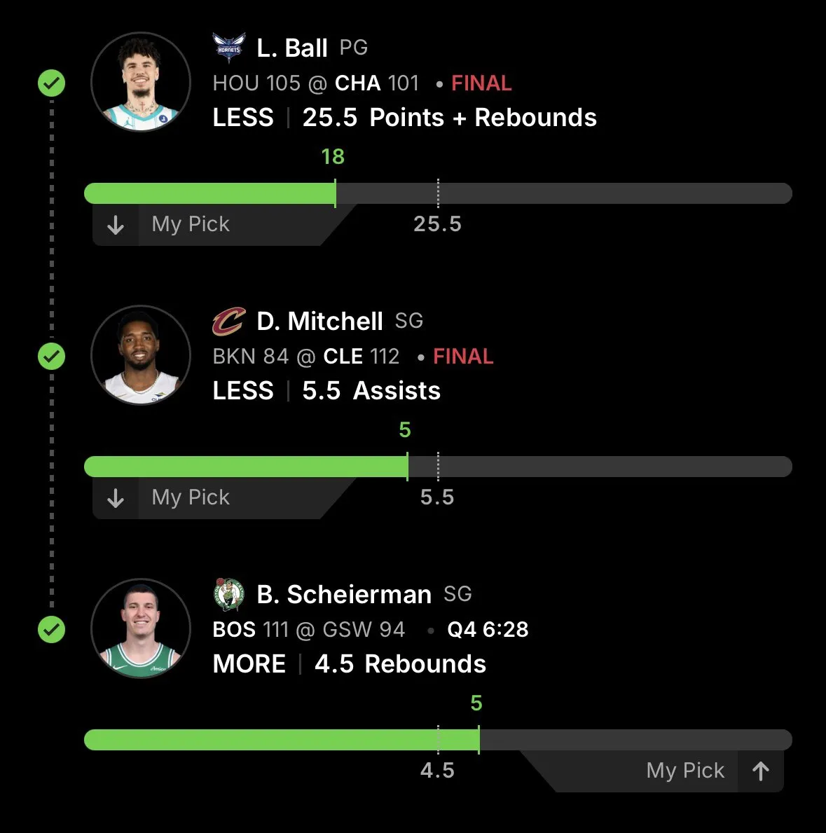 DBurgy's winning bet