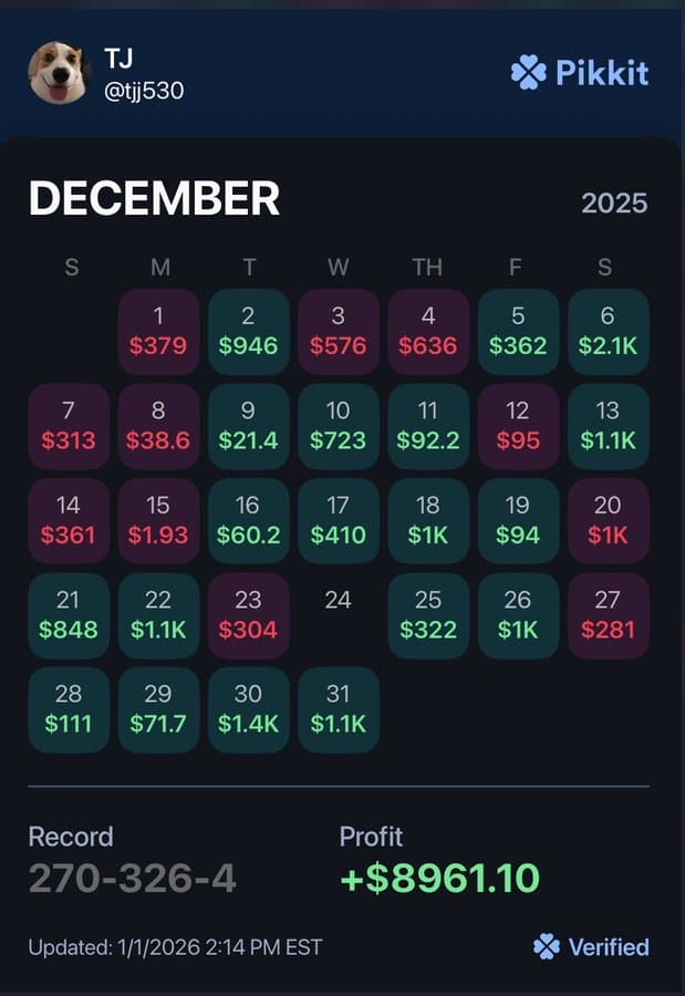 TJ Jordan's winning bet