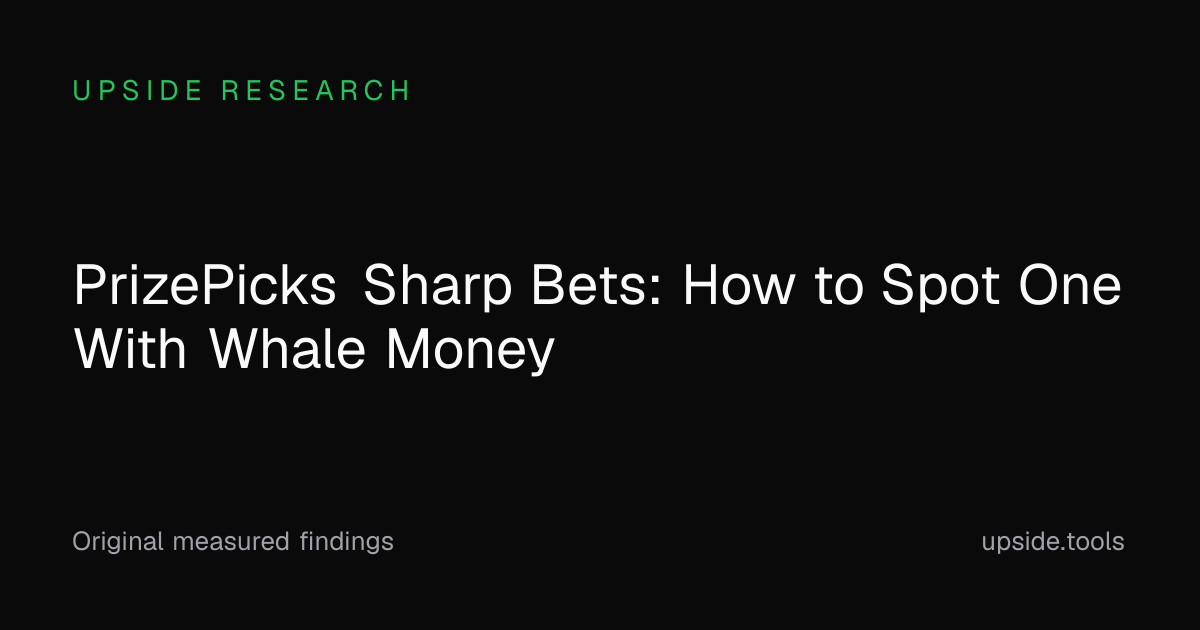 PrizePicks Sharp Bets: How to Spot One With Whale Money